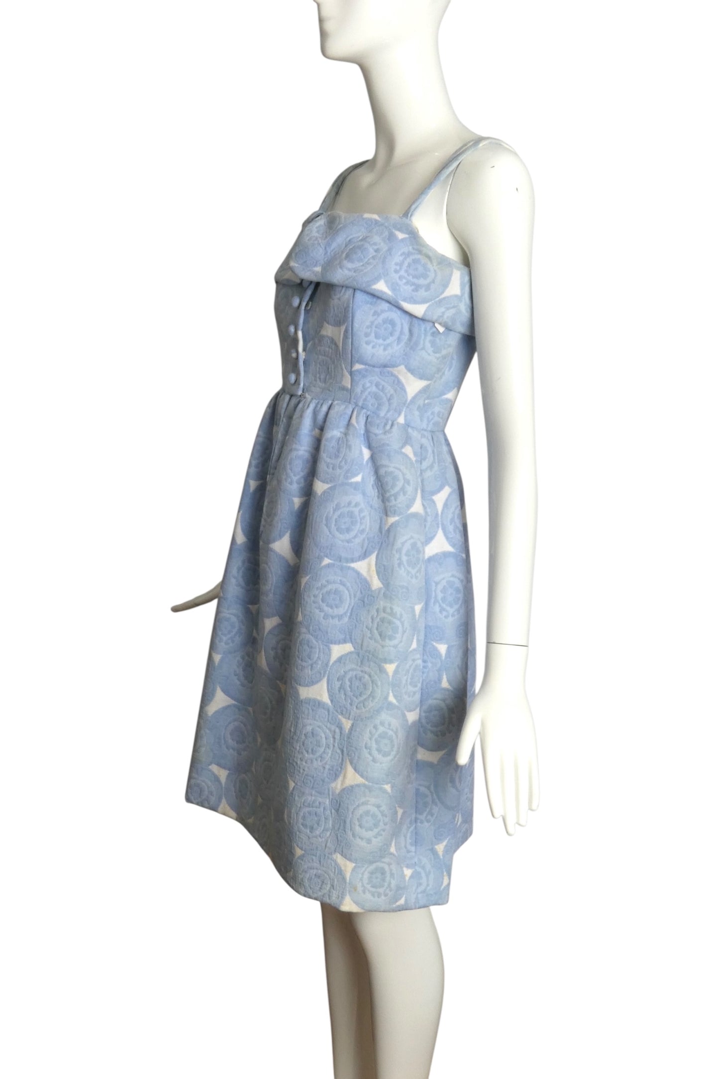 GEOFFREY BEENE- AS IS 1960s Cotton Jacquard Dress, Size 4