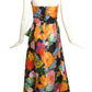 RICHARD QUINN- 2018 Strapless Floral Taffeta Dress, Size 8