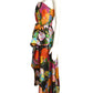 RICHARD QUINN- 2018 Strapless Floral Taffeta Dress, Size 8