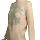FENDI- Wool Knit Snowflake Sweater, Size 6