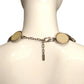 YVES SAINT LAURENT- 1983 Lucite & Silver Plastic Disc Necklace