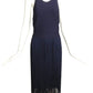HERVE LEGER- NWT Navy Fringe Bandage Halter34 Dress, Size Small