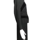 LILLI ANN- 1950s Black Wool & Velvet Skirt Suit, Size 4