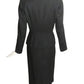 LILLI ANN- 1950s Black Wool & Velvet Skirt Suit, Size 4