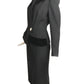 LILLI ANN- 1950s Black Wool & Velvet Skirt Suit, Size 4