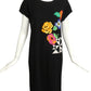 ESCADA- 1980s Floral Wool Knit Dress, Size 8