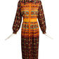 OSCAR DE LA RENTA- 1970s Print Knit Dress, Size 10