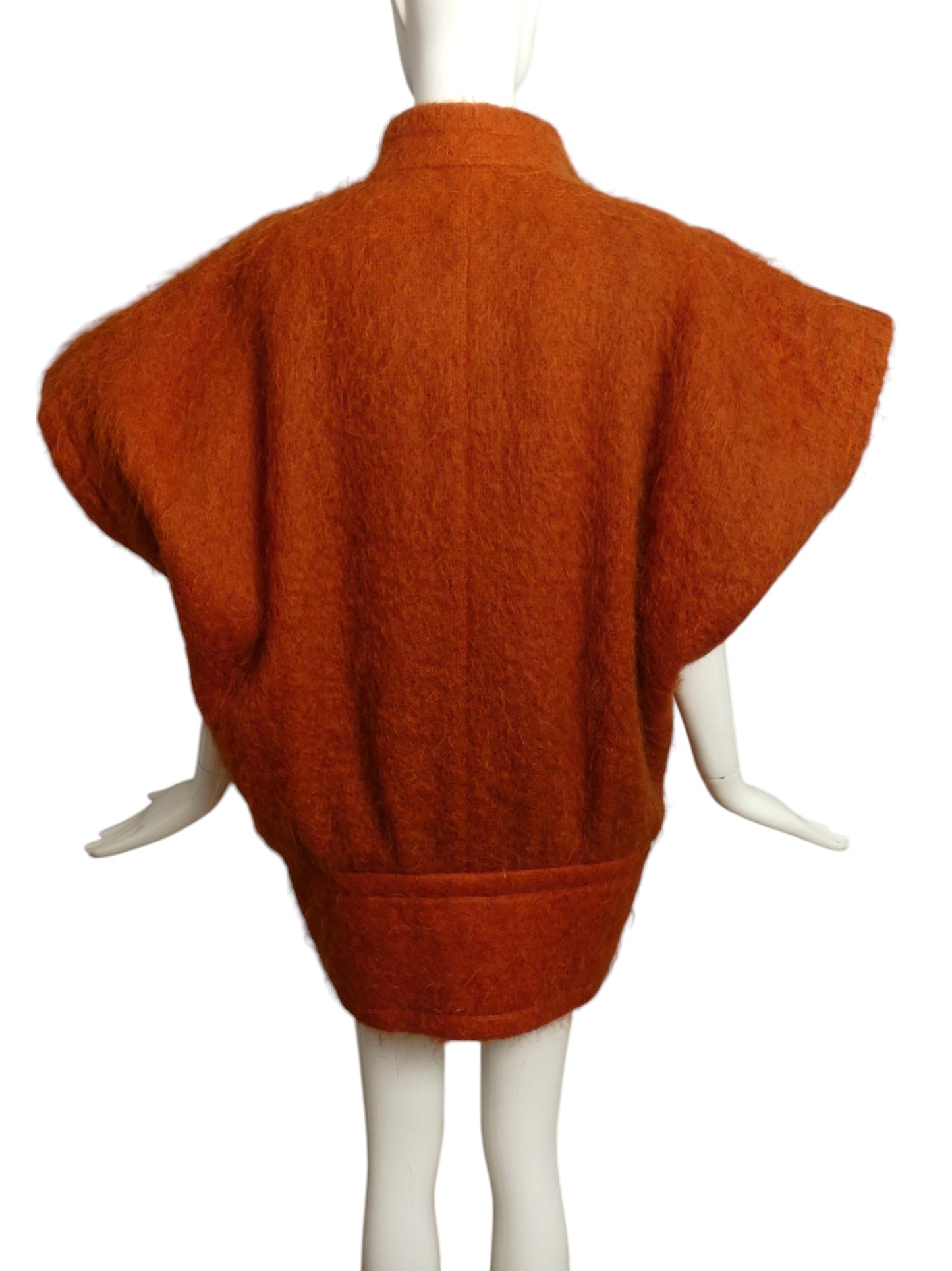 PIERRE CARDIN HAUTE COUTURE- 1992 Orange Mohair Jacket, Size 10