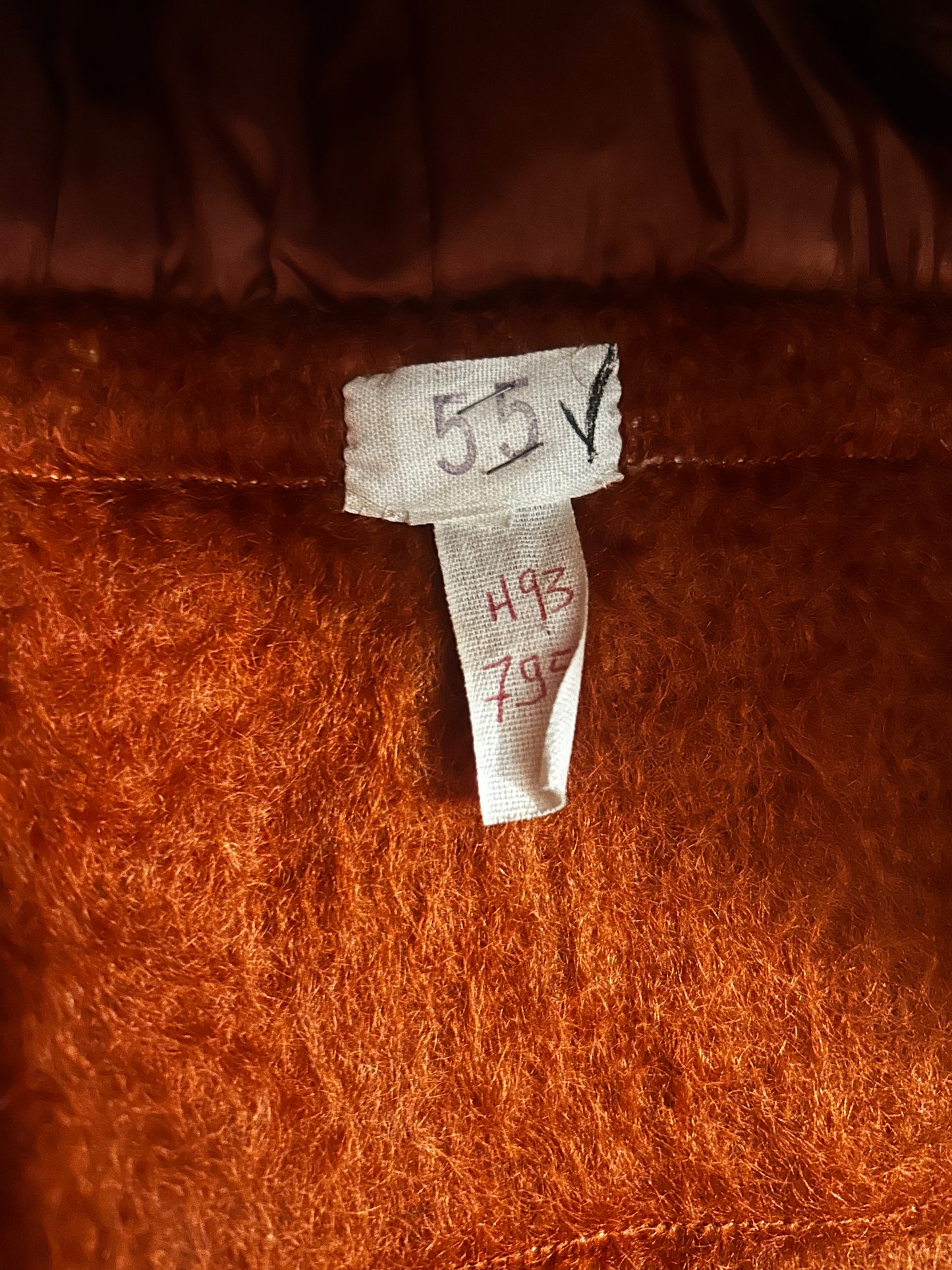 PIERRE CARDIN HAUTE COUTURE- 1992 Orange Mohair Jacket, Size 10