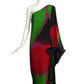 PIERRE CARDIN HAUTE COUTURE- 2005 Multi Color Print Chiffon Gown, Size 8