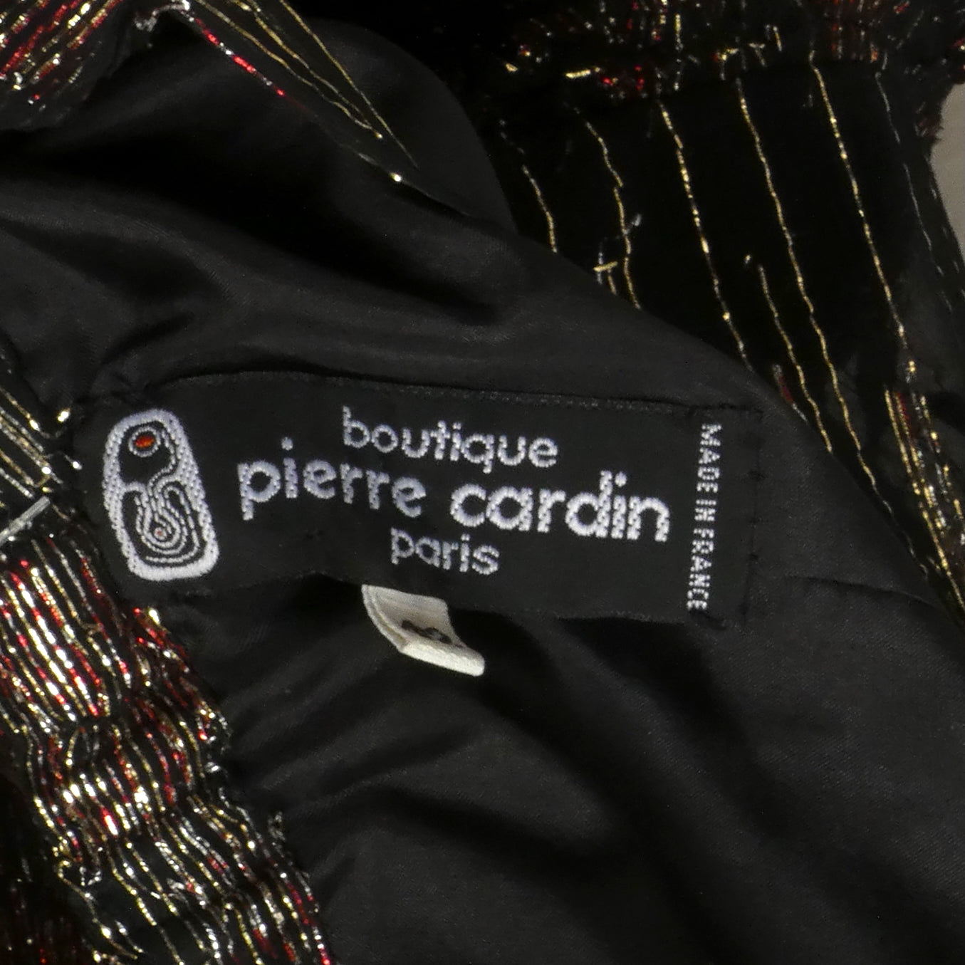 PIERRE CARDIN BOUTIQUE- 1994 Metallic Plisse Pleat Evening Gown, Size 12