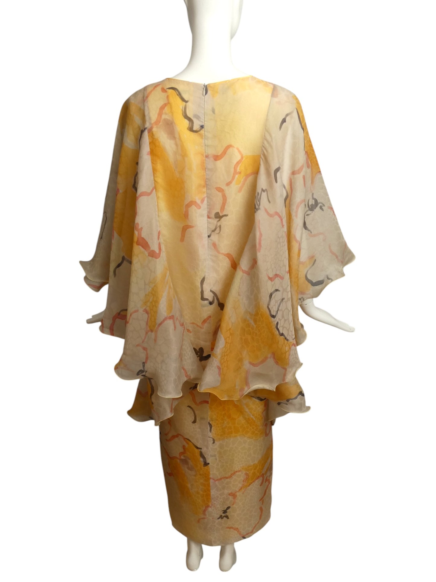 PIERRE CARDIN HAUTE COUTURE- 2002 Floral Organza Gown, Size 12