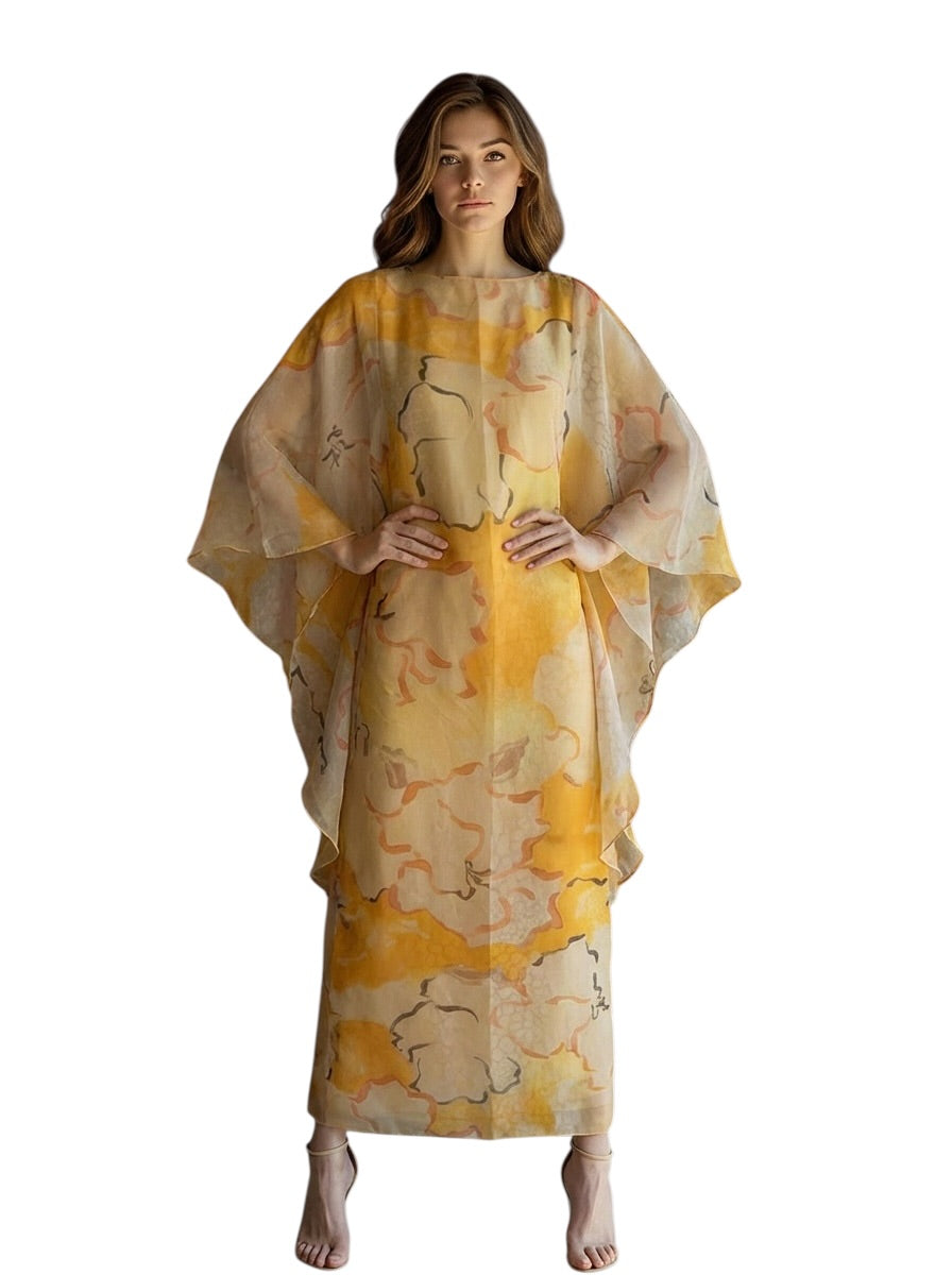 2002 Floral Organza Gown, Size 12