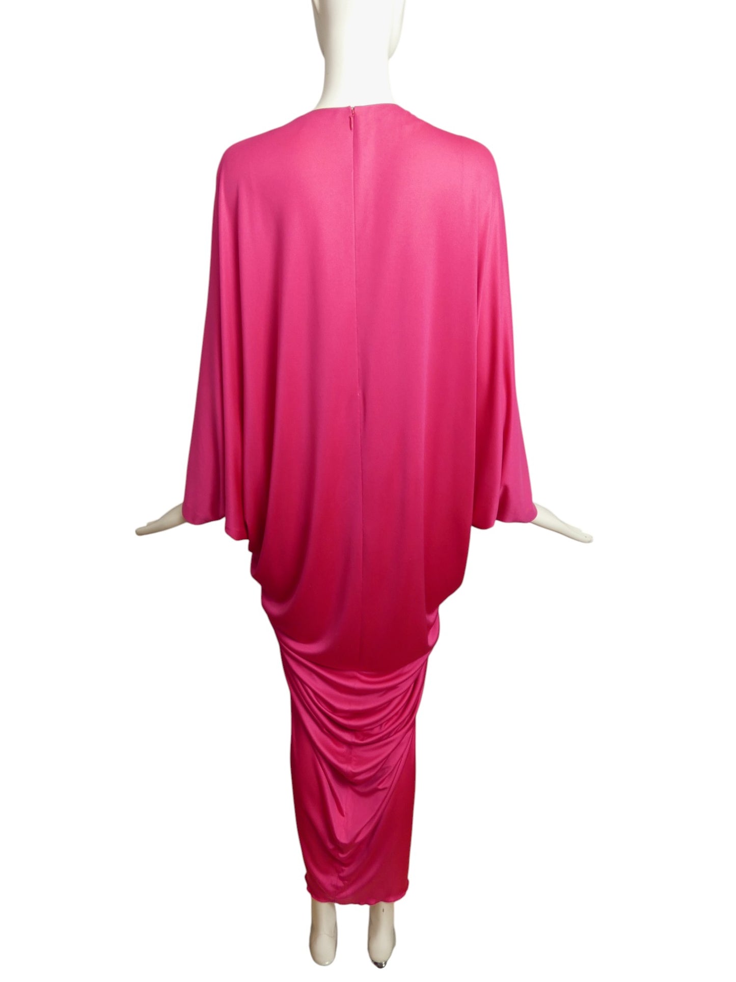 PIERRE CARDIN- 2005 Pink Jersey Knit Evening Gown, Size 8
