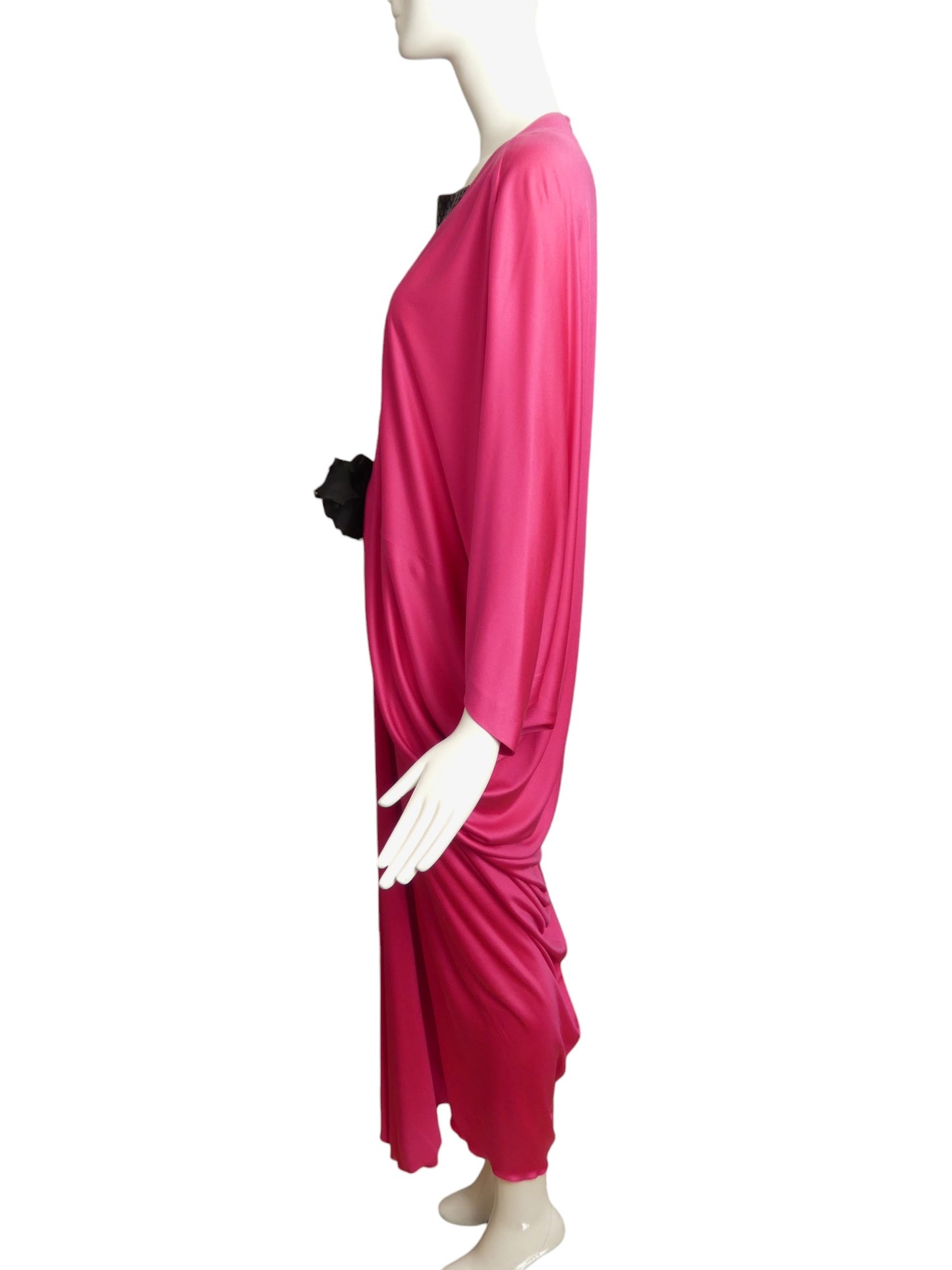 PIERRE CARDIN- 2005 Pink Jersey Knit Evening Gown, Size 8
