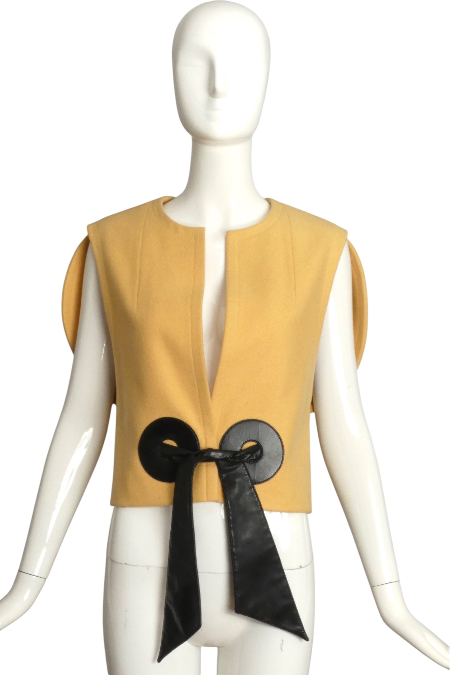 PIERRE CARDIN HAUTE COUTURE- 1997 Yellow Wool Jacket, Size-8