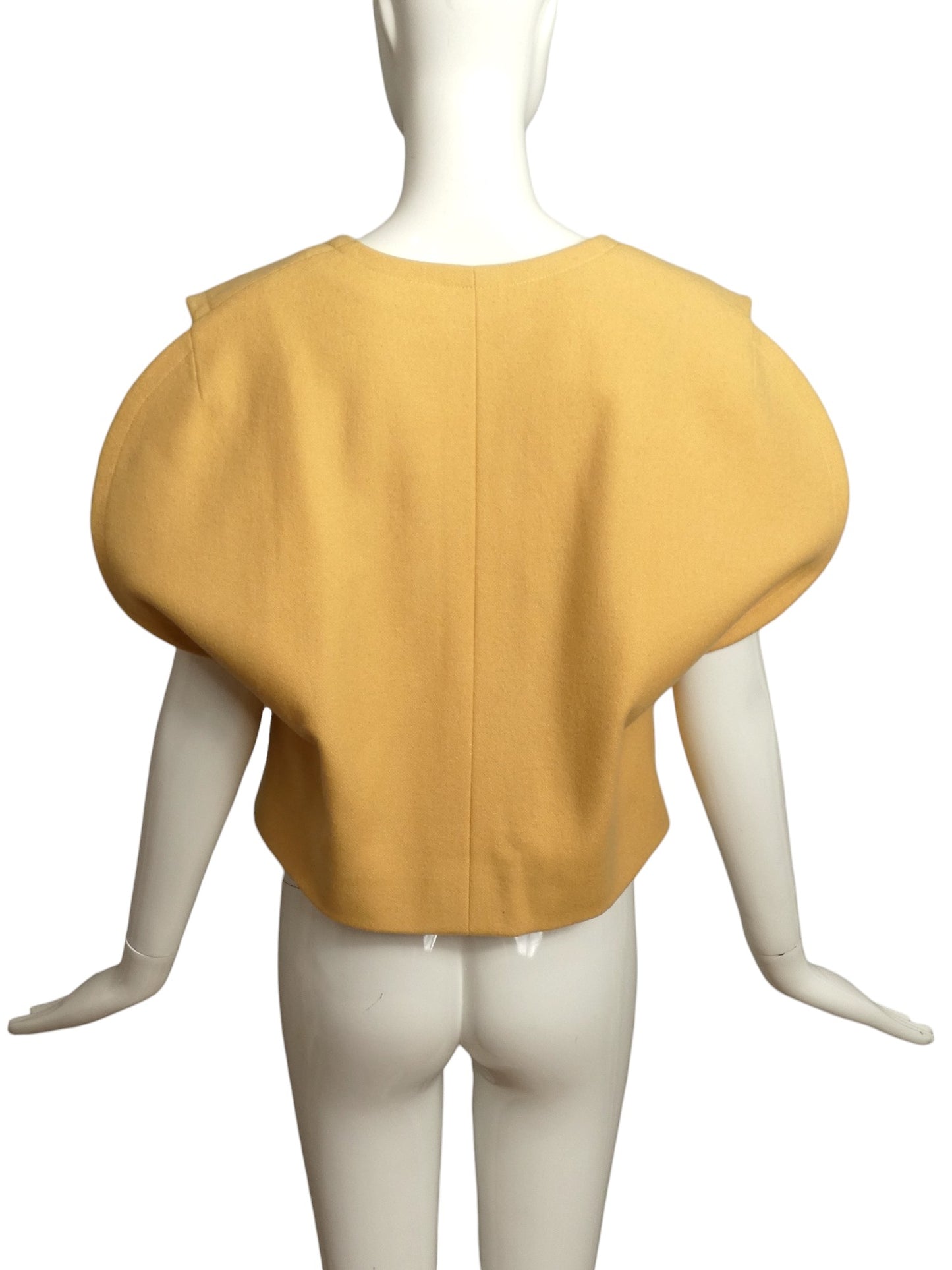 PIERRE CARDIN HAUTE COUTURE- 1997 Yellow Wool Jacket, Size-8