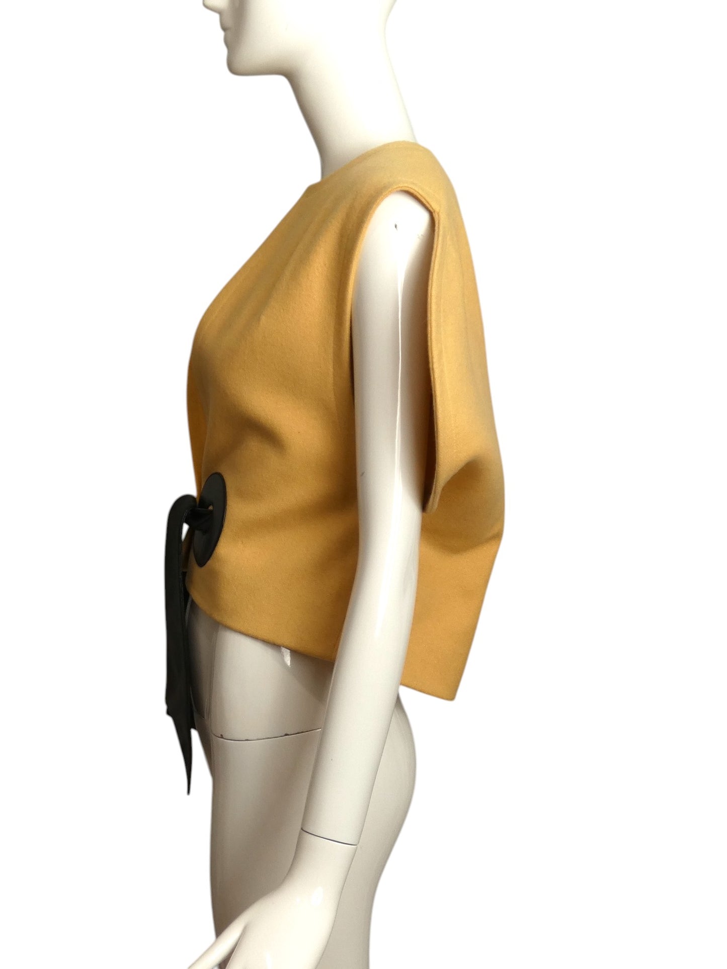 PIERRE CARDIN HAUTE COUTURE- 1997 Yellow Wool Jacket, Size-8