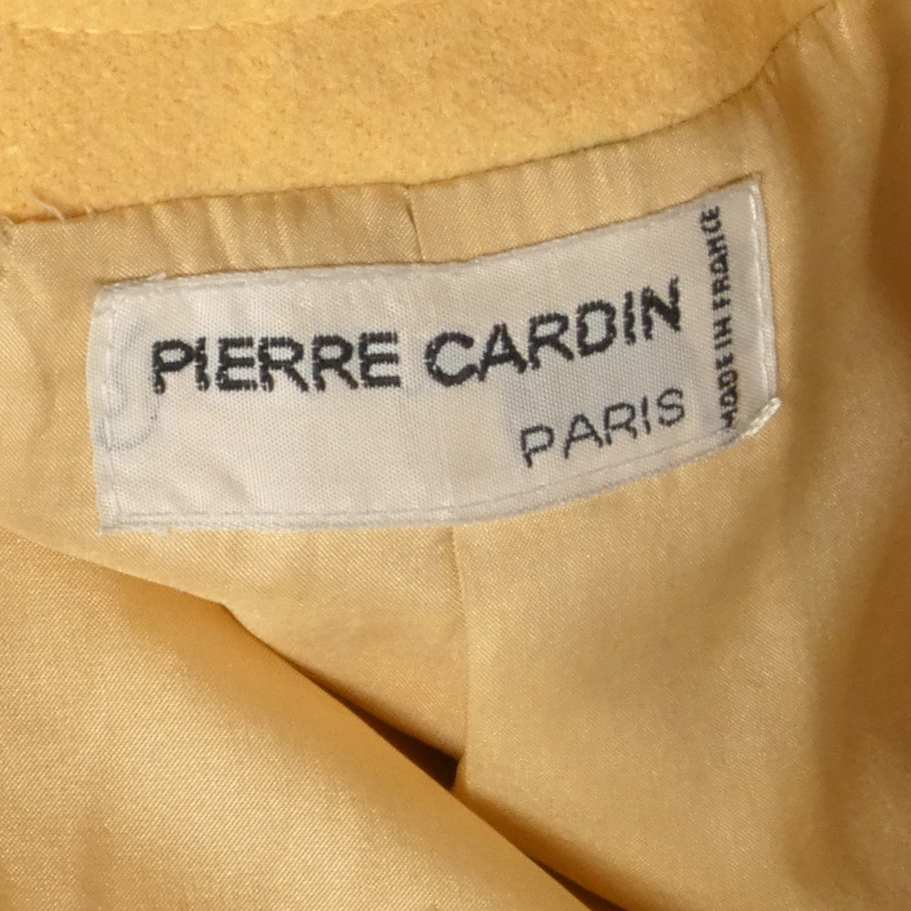 PIERRE CARDIN HAUTE COUTURE- 1997 Yellow Wool Jacket, Size-8