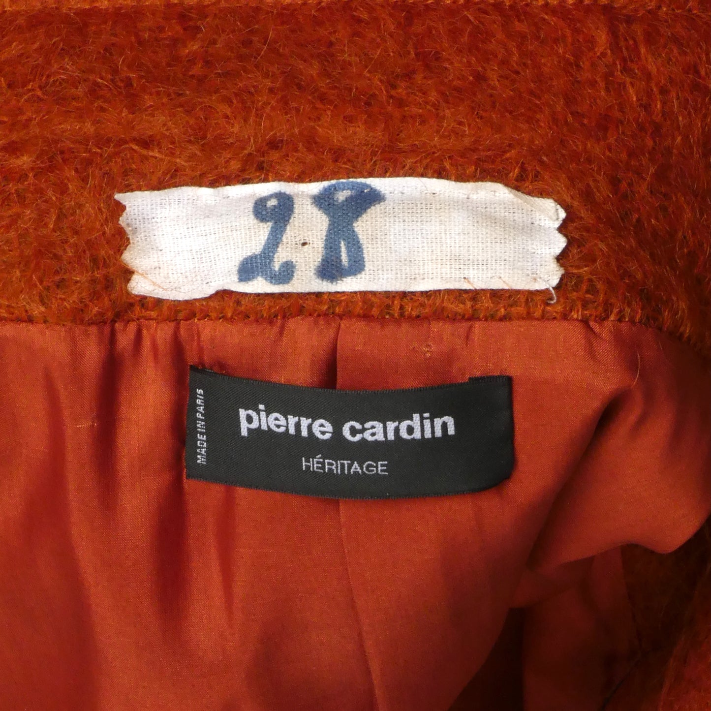 PIERRE CARDIN HAUTE COUTURE- 2004 Fur Trimmed Knit Skirt Suit, Size 8
