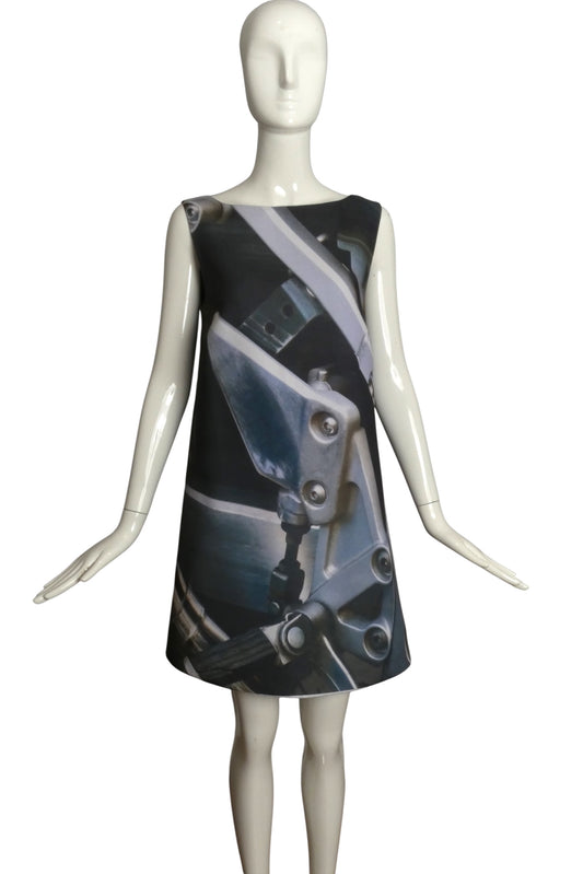 PIERRE CARDIN HAUTE COUTURE- 2004 Printed Trapeze Dress, Size 8