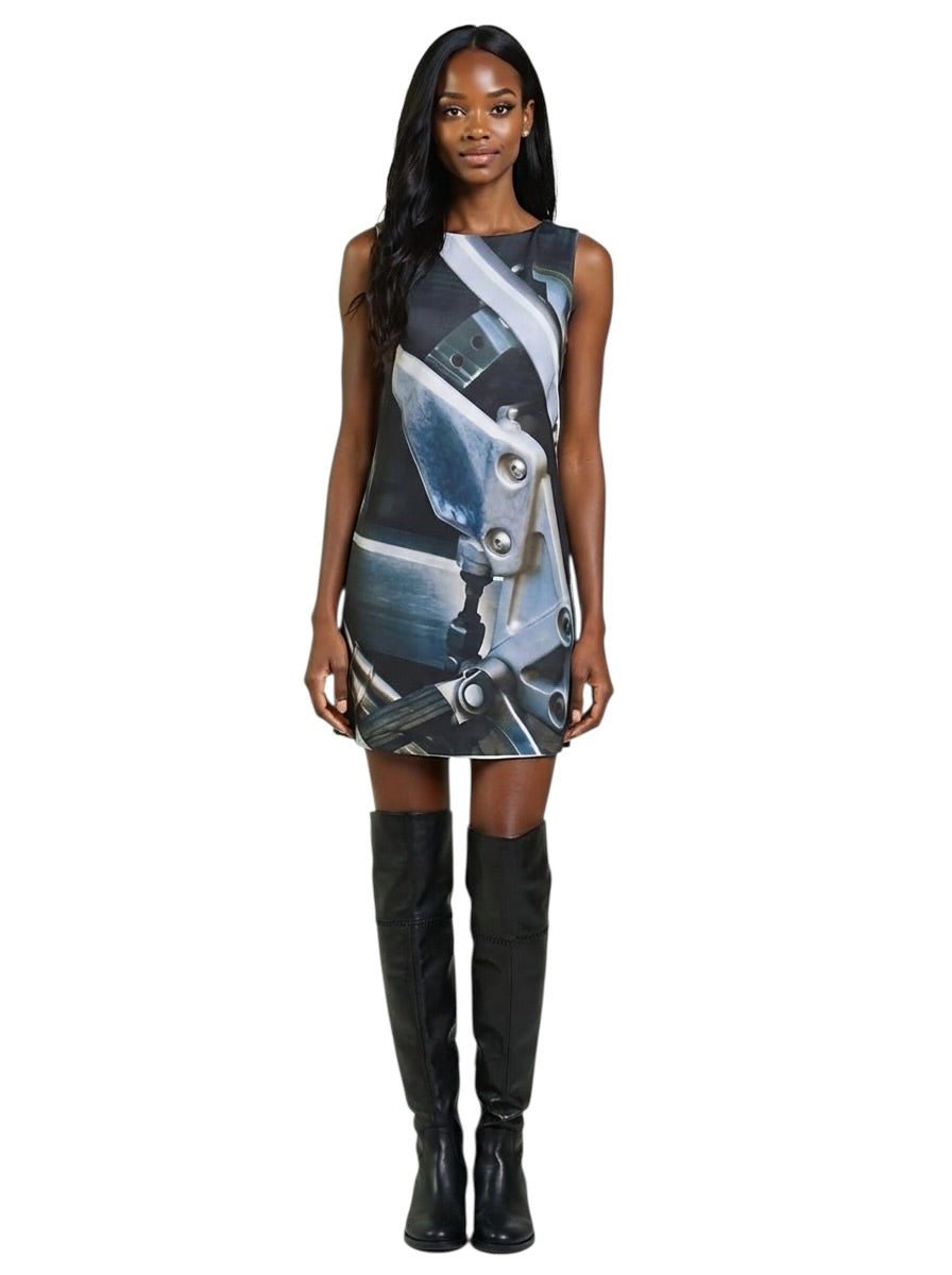 2004 Printed Trapeze Dress, Size 8