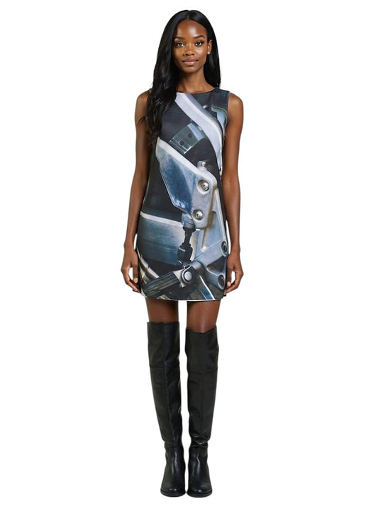 2004 Printed Trapeze Dress, Size 8