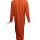 PIERRE CARDIN HAUTE COUTURE- 1985 Orange Wool Knit Dress, Size 8