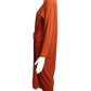 PIERRE CARDIN HAUTE COUTURE- 1985 Orange Wool Knit Dress, Size 8