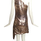 KAUFMANFRANCO- Multi Color Sequin One Shoulder Dress, Size 4