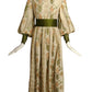 RONALD AMEY- 1970s Embroidered Silk Maxi Gown, Size 4