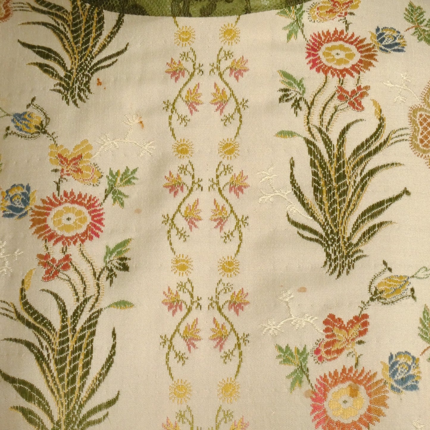 RONALD AMEY- 1970s Embroidered Silk Maxi Gown, Size 4