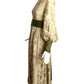 RONALD AMEY- 1970s Embroidered Silk Maxi Gown, Size 4