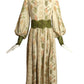 RONALD AMEY- 1970s Embroidered Silk Maxi Gown, Size 4