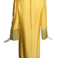 NORMAN NORELL- AS IS 1960s Yellow Rhinestone Trim Dress, Size 8