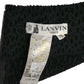 LANVIN- 1988 Black Knit & Blue Faille Dress, Size 8
