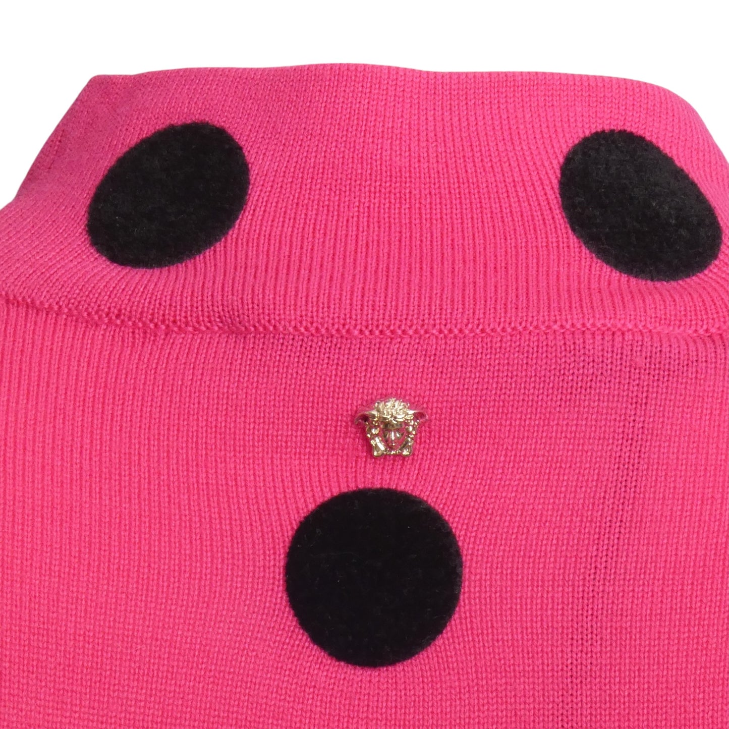 VERSACE- NWT Wool Polka Dot Sweater Knit Dress, Size 6