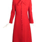 PAULINE TRIGERE- 1970s Red Wool Winter Coat, Size 6