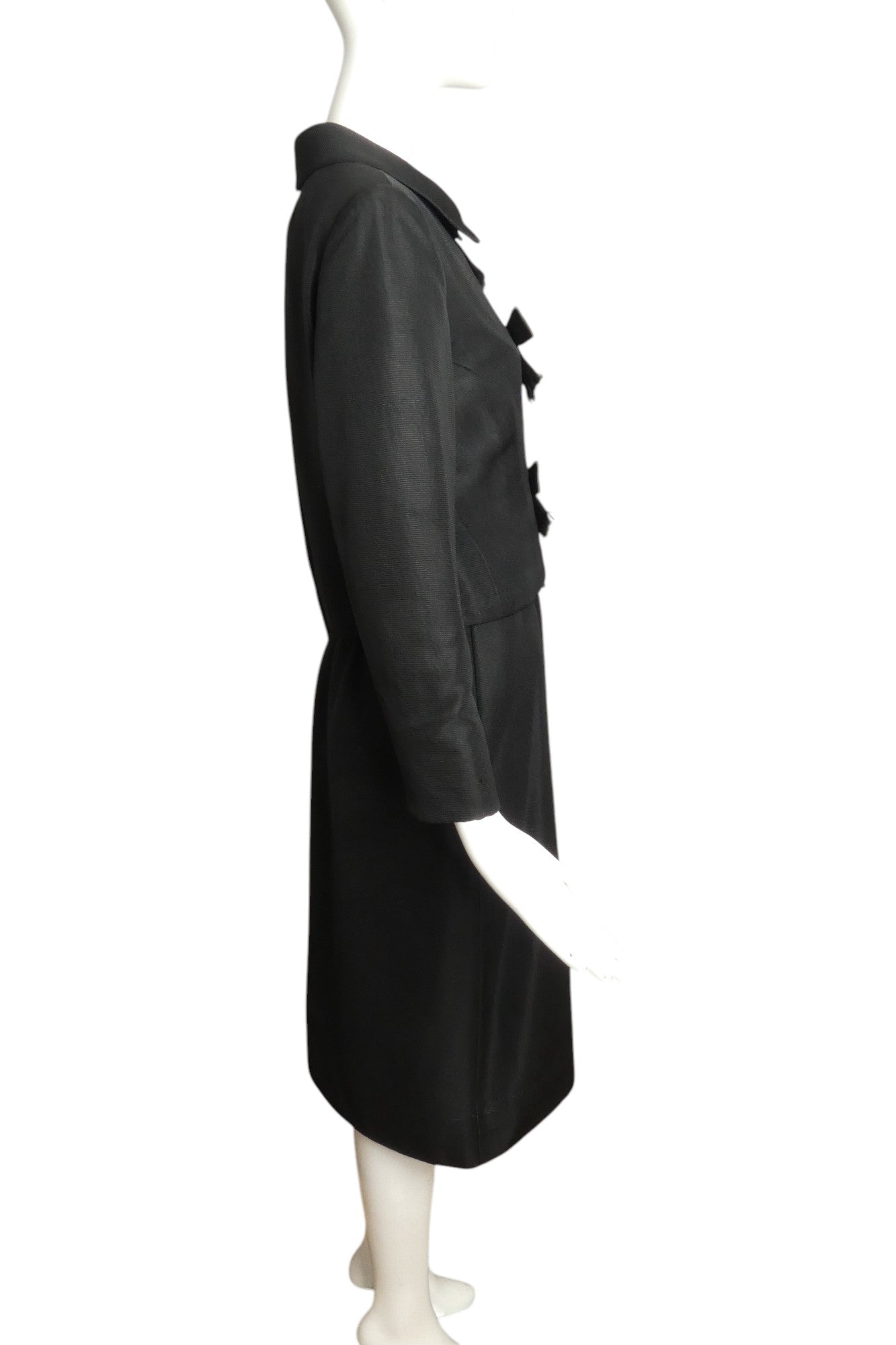 GEOFFREY BEENE- 1960s Black Wool Skirt Suit, Size 8