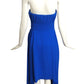 CHRISTIAN DIOR- Blue Strapless Crepe Midi Gown, Size 6
