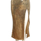 LAQUAN SMITH- NWT Gold Sequin Skirt, Size Small