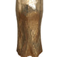 LAQUAN SMITH- NWT Gold Sequin Skirt, Size Small