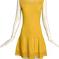 FENDI- Yellow Laser Cut Knit Dress, Size 8