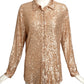 TOM FORD- 2021 Blush Sequin Blouse, Size 12