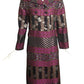 1960s Multi Color Double Breast Silk Brocade Coat, Size 8