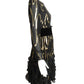 VALENTINO- 1980s Metallic Chiffon Dress, Size 10