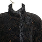 FENDI 365- 1980s Black Velvet Embroidered Coat, Size 6
