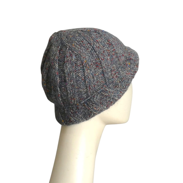 MISSONI- 1970s Heathered Blue Knit Beanie