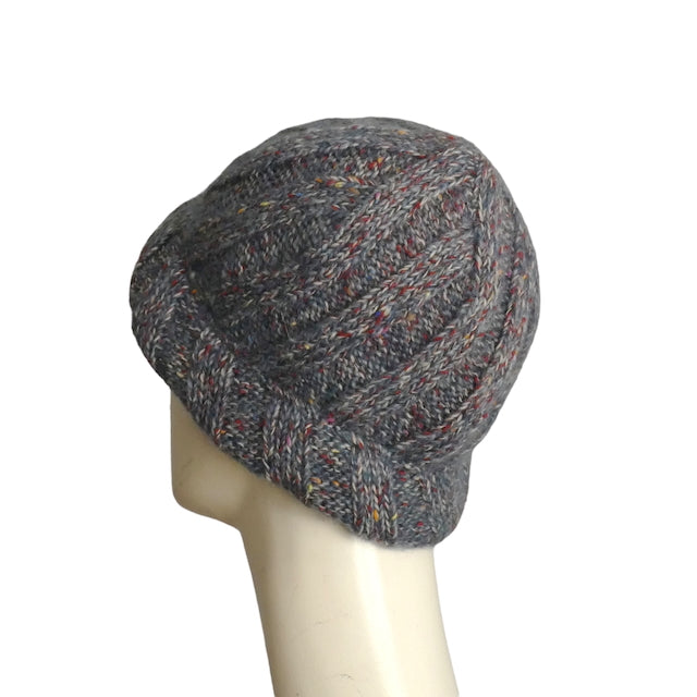 MISSONI- 1970s Heathered Blue Knit Beanie