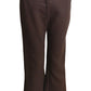 EMANUEL UNGARO- 1970s Brown Gaberdine Pant Suit, Size 4